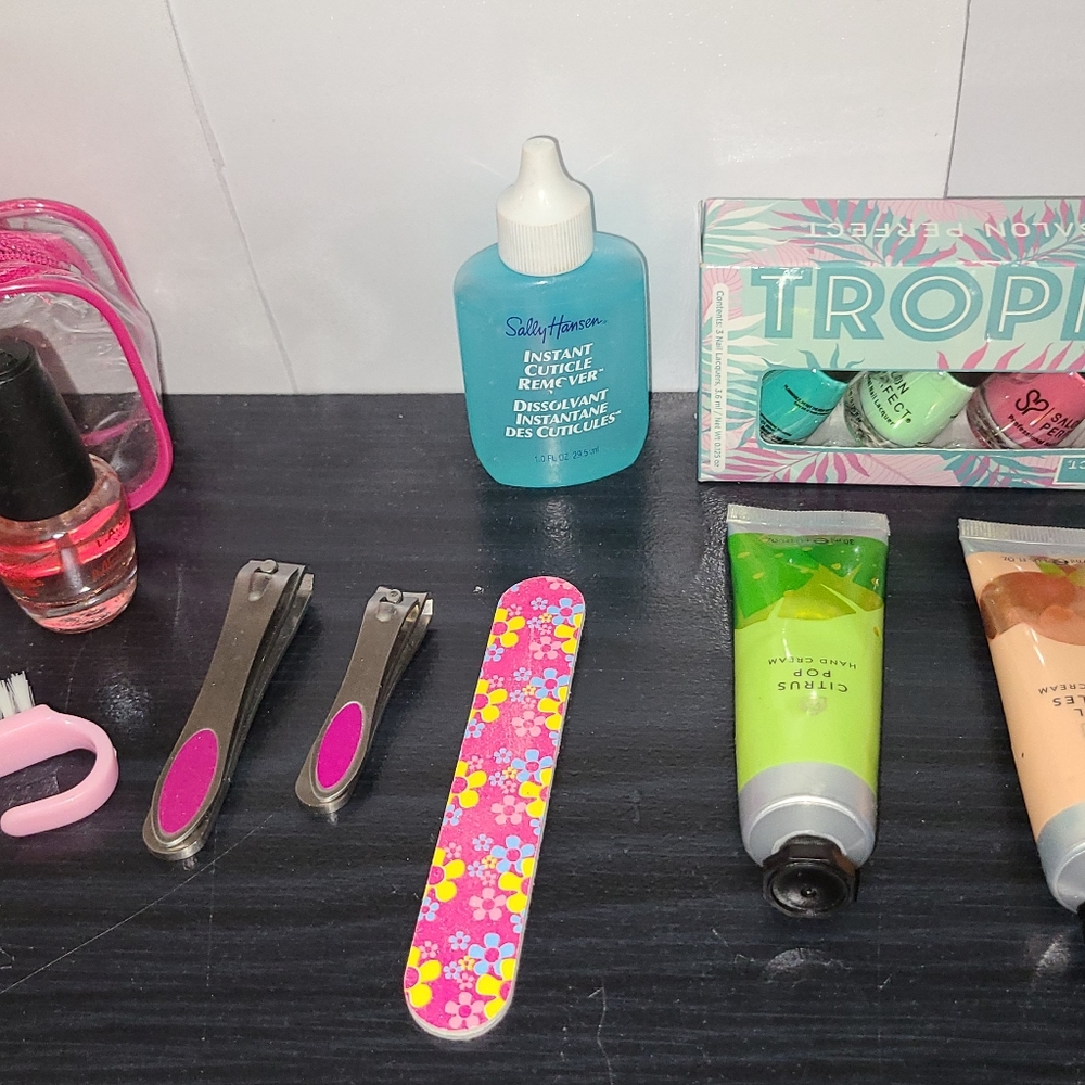 Assortment of nail products
